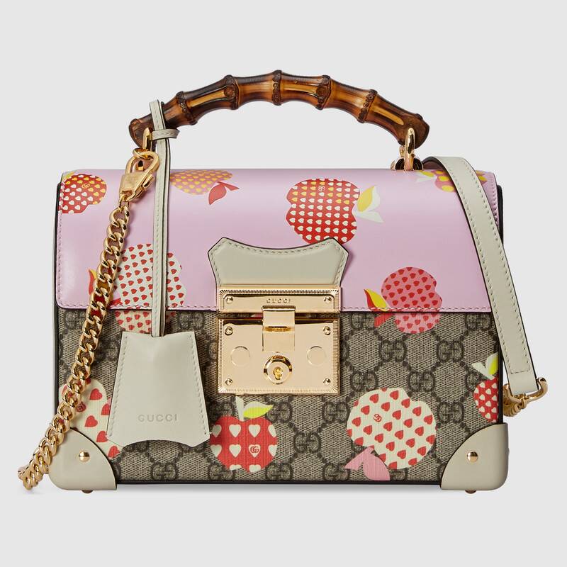 Gucci Padlock Leather Small Bamboo Shoulder Bag ?603221 Pink